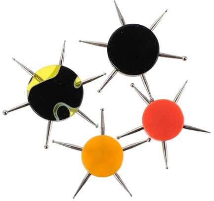POPETPOP Pennelli per Unghie 4 Pezzi in Plastica e Metallo per Nail Art e Progetti Artistici Disegno Dettagliato e Texture Personalizzate