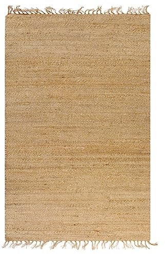 ZQQLVOO Alfombra de Yute Tejida a Mano Alfombra de Yute Tejida a Mano para Decoración Natural y Moderna 120x180 cm Natural
