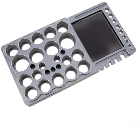 Magnetic Screw Tray And Measuring Tool Rack For RC Repairs, Designed To Organize And Secure Remote Control Toolkits And Accessories(Silver)