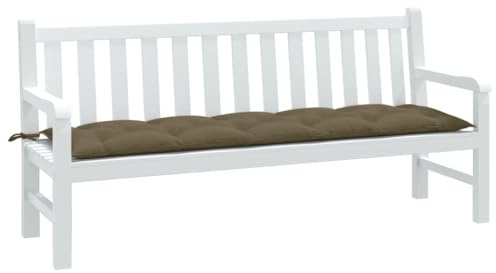 Frdhee Esszimmerstuhl Sitzkissen,Gartenbank-Auflage Melange Taupe 180x50x7 cm Stoff,Memory-Schaum-Sitzkissen für Indoor und Outdoor