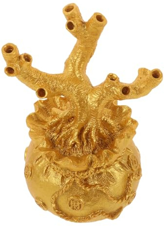 TOPPERFUN Albero dei Soldi Fai da Te in Resina Base Grande Statua Decorativa da Tavolo Feng Shui per Casa Ufficio e Negozio Ornamento Artigianale Dell’Albero della Fortuna Cinese