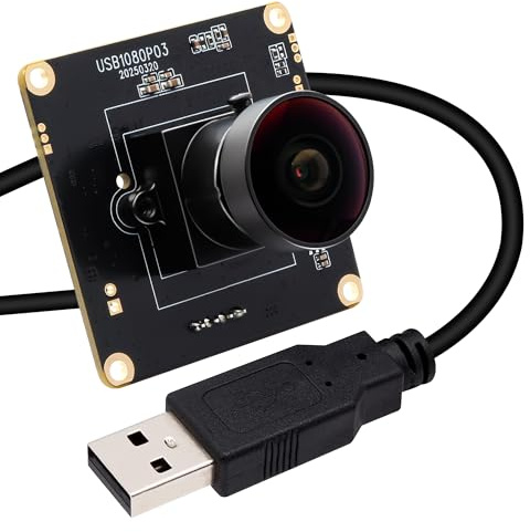 Svpro Module de caméra USB 1080P 0,0001 Lux Starlight pour ordinateurs et ordinateurs portables, objectif M12, objectif fisheye grand angle 1,95 mm, H190°, caméra UVC pour imprimante 3D, appareil
