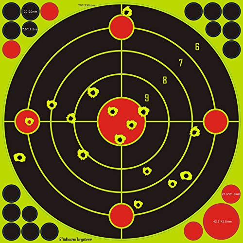 30,5cm / 12 Zoll Splatter Targets/Schüsse platzen hellgelb/Einschusserkennung auf Langer Distanz (50)