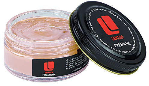 Lenzen Premium Schuhcreme für glattes und genarbtes Leder I Hochwertige Schuhpflege für Glanz und strahlende Farbe (Rosa)