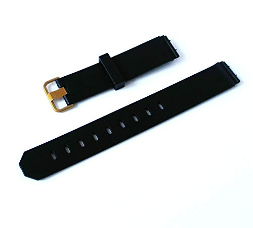 Jacob Jensen Kautschuk Uhrenarmband goldene Stahlschließe