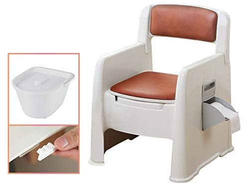 GLJ Campingtoilette Tragbare Mobile Toilette, Gepolsterte Sitztoilette, mit Taschentuchbox, Leichter Camping-Toilettenstuhl (Color : Style 2, Size : Indoor Barrel)