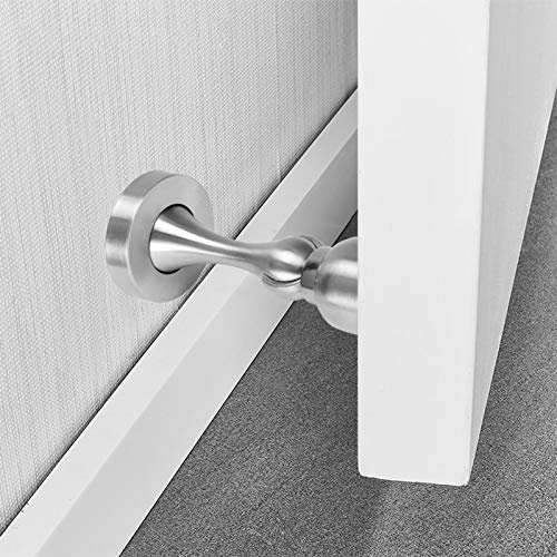 Magnetischer Türstopper, 2er Set Magnetischer Türstopper aus Edelstahl, Wand-Türstopper für breite Türen