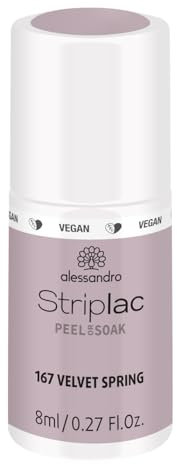 alessandro Striplac UV-Nagellack Velvet Spring – Schonend und langanhaltend – Einfache Entfernung dank Peel-Off-Technologie – Vegan und tierversuchsfrei – 8 ml