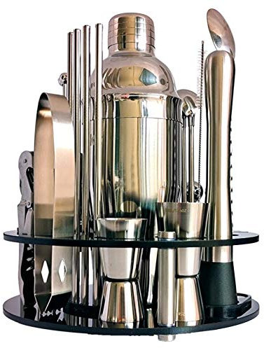 XXXXW Barman Kit Kit Barista da 30 Pezzi Cocktail Shaker Whirt Bracket Round Bracket Home Suita Fai da Te per Bevande Misti Martini Bar Tools Set Acciaio Inossidabile Set Barman