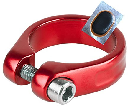 M-Wave ALU Clampy itzrohrklemme Sattelklemme rot 34,9 mm inkl. Schlauchflicken