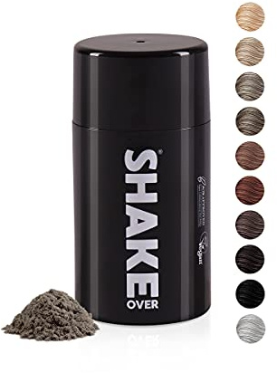 SHAKE OVER Veganes Streuhaar zur Haarverdichtung, Zink angereicherte Fasern | Schütthaar für Frauen und Männer, 12g, Ash Blonde, vegane Zink-Fasern, hochwertiges Schütthaar, Made in Europe