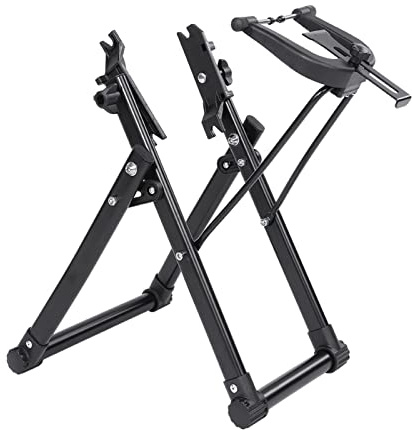 Joyzan Bike Wheel Truing Stand, Aluminum Alloy Bicycle Wheel Truing Tool Foldable Bike Repair Stand for Tire 25-27 inch Home Team Mechanic Maintenance Alignment Holder Road Mountain Cycling Accessory