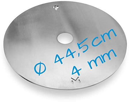 mocisa Grillplatte Feuerplatte Ø44,5 cm für Feuerschale | Fassgrill | Kugelgrill | Raketenofen | Stahl Stärke 4 mm | hergestellt in Bayern | Plancha | Feuerring | Grillring | BBQ Ring | BBQ-Disc