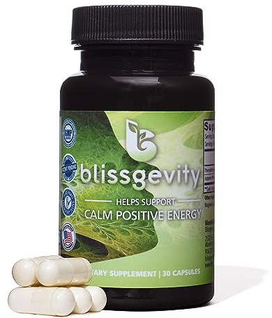 Blissgevity 150mg Apigenin - Phenylethylamine - Mood Support Supplement - Promotes Euphoria, Focus, and Mental Clarity - Natural Stress Relief - Calm Support - Intimacy Enhancer - 30 Capsules