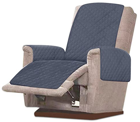Dandelionsky Recliner Chair Cover, Waterproof Furniture Protector Slip, Nonslip Recliner Cover 1 Seater Chair Sofa Slipcover Armchair Furniture Protector Couch for Pets Kids (grey)