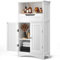 Bealife Mobile da Bagno con 2 Ante e Ripiani Regolabili, Armadietto da Salvaspazio con Cassetto Spazioso, Design Moderno, Camera da Letto o Soggiorno, 108x60x30 cm (Bianco)