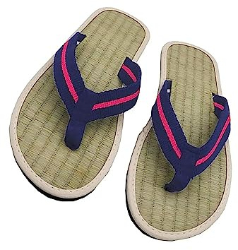 Gluhbirnen Strohpantoffeln, Flache Hanfpantoffeln für Herren und Damen, Trendige Strohpantoffeln, Hausschuhe Zehentrenner, Schweißresistente Strandsandalen, Flip Flops Sommerkomfort, Rot, 43