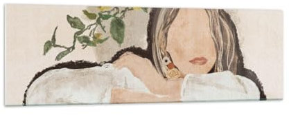 Panorama Bilder auf Glas 160x50cm Glasbild Frau Zitronen Minimalismus Groß XXL Wanddeko Bild im Glas Schlafzimmer Küche Wandbilder Dekoration Wohnzimmer Modern Wand Kunstdruck Art GAB160x50-6027