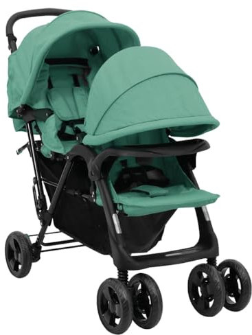 Giorno e notte – Passeggino Tandem Mandem in acciaio verde giorno e notte