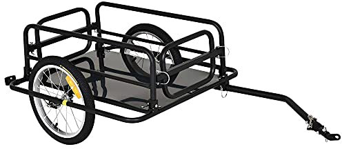 HOMCOM Carrello Bici Pareti Pieghevoli e Rimovibili 139x71.5x49 cm Nero