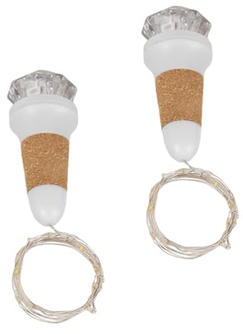 2pcs Diamond Decoration Light String USB Rechargeable Colour Changing | Plastic Cork Metal Build, Reusable Indoor Set, Wedding Decoration and Bar Layout Use