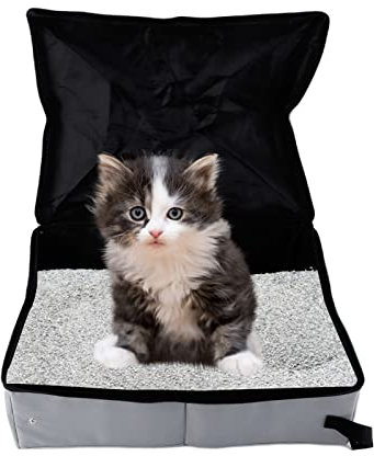 BLSYHDH Katzen-Reisetoilette, Katzentoilette, Tragbare Katzentoilette, Auslaufsicher, Robust, Leicht, Leicht zu Reinigen, Katzennapf, Faltbare Auto-Katzentoilette mit Deckel(S for Size 6 7 8 9 10)