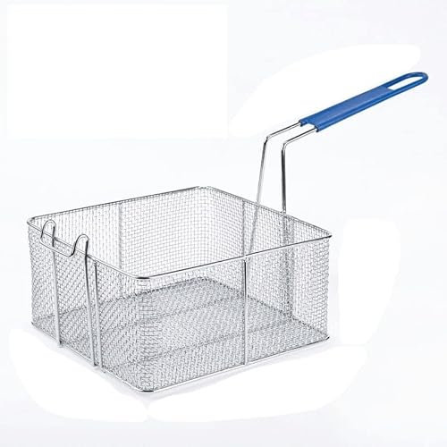 Colador para freír, Espumadera de Aceite, Cesta para freidora, Marco para Patatas Fritas, colador de Red Cuadrado, colador en Forma de freír, Rejilla para freír de Acero Inoxidable (latón)