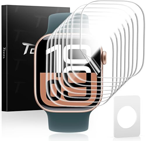 TOCOL 8 Pack Screen Protector for Apple Watch 46mm Series 11 / Series 10, HD Clear Bubble Free Easy Installation Ultra-thin TPU Flexible Soft Film for iWatch 46mm