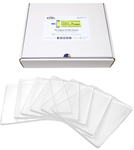 Gel Press Monoprinting Print Plates – 8” x 10” Gel Plate Class Pack Value Pack - Printmaking Supplies - Reusable Gel Printing Plates for Press Art for Card Making, Scrapbooking, Arts and Crafts 6-Pack