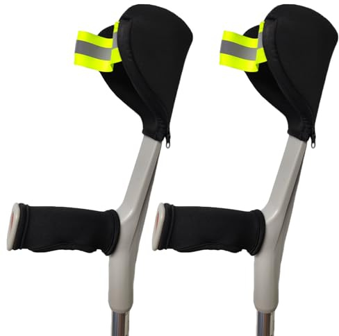 Underarmskryckdynor, öppen manschett armbåge krycka handgrepp skydd set för äldre, funktionshindrade, artrit, slagpatienter, mjuk halkfri, 2 st (handtag och armbågsdynor)