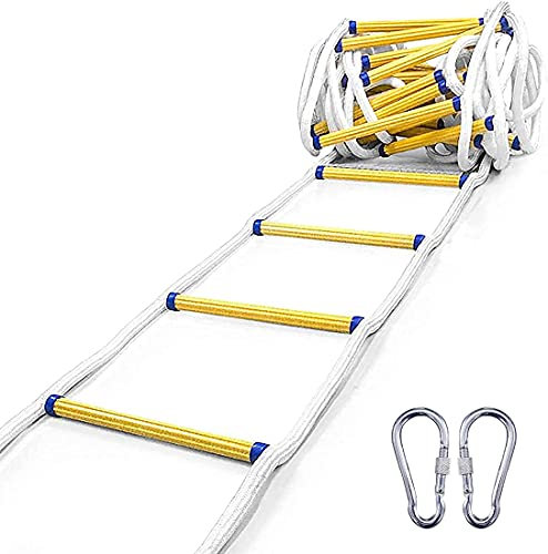 PNAJFUEL Sicherheitsleiter,Seilleiter Feuerfest, Seilleiter Rettungsleiter Notfall Feuerleiter/8M(26.2Ft)