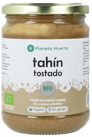 PLANETA HUERTO | Tahín Sésamo Tostado ECO 350 g | Pasta de Sésamo Integral Rica en Omega 6, Calcio y Fibra