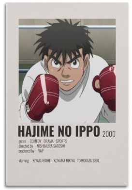 HUEAEHAHE Hajime - Póster decorativo de No Ippo para habitación, póster estético para decoración de pared, 30 x 45 cm, estilo sin marco