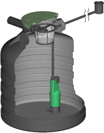 FLORANTIA Regenwasser Mini-Zisterne 1000 Liter Erdtank Aqua-PICO Kunststoff [ Ausbaupaket passend für Ihre Anwendung frei wählbar ]
