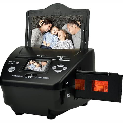 MegLob Film And Slide Scanner, Professional 35Mm Film Scanner, Converts 35Mm/135 Slides & Negatives To Digital JPG Photos, 16MP Photo Slide & Negative Scanner with LCD Screen, Film Scanning Equipment