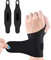 Nokwocy Muñequeras adecuadas para el dolor de muñeca causado por largas horas de trabajo, túnel carpiano, soporte nocturno, fácil de llevar, adaptado (2 unidades) (Negro)