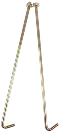 SOIMISS Support de Fixation de Batterie Installation Facile en Alliage D'aluminium Lot de 2 Crochets J Antivibrations Boulons pour Voiture