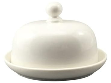 FAJNUZI2024 Mantequillera Jabonera Redonda de cerámica con Tapa for Mantequilla y Utensilios de Cocina. Mantequera