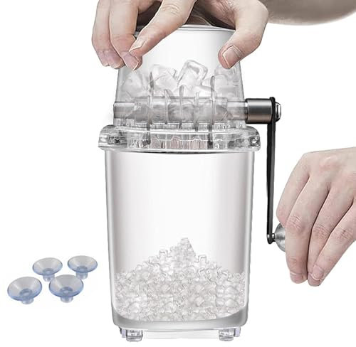 Ice Crusher - Manuelle Maschine für Crushed, Mini Portable Ice Horn | Handkurbel Grinder für Schneeschneie, kleine Schneekegelmaschine, kompakte Eisreibe für den Hausgebrauch