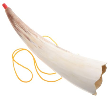 ibasenice Viking Blowing Horn i Naturligt Oxhorn För Halloween Och Piratrollspel Sturdy Cosplay Tillbehör För Festliga Evenemang Unik Design För Autentisk Rollspelupplevelse
