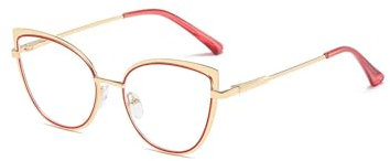 Lairesen Katzenaugen-Brille für Damen | Selbsttönende Gläser mit Blaulichtfilter & XXL-Klarsicht | Leichtgewichtige Korrekturbrille (Roségold)