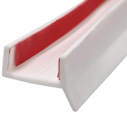 ACESOME Sockelleiste Küche, Gummilippe Dichtung Küchensockel, Sockelblende Küche für 15mm 16mm 17mm 18mm, Küchenleiste Arbeitsplatte für Küchensockel (Weiß, 5m)