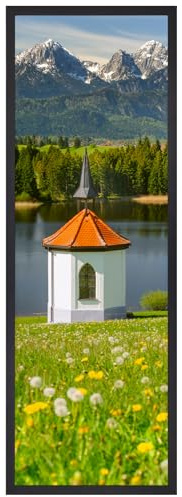 Giftgarden Bilderrahmen 30,5 x 91,5 cm (12x36 Zoll) - Hochformat Aluminium Rahmen Matter Schwarz - Für Poster, Hochzeitsfotos, Büro & Wohnzimmer Dekor