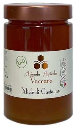 Apicoltura - Miele di Castagno 500g | Gusto Forte e Autentico | Ricco di Sali Minerali | Crudo non Pastorizzato | Alta Qualità Artigianale Italiana dalla Basilicata | Made in Italy