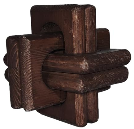 WJnflQN Holzknoten Deko,Kettenglieder Dekoration Aus Holz | Modern Rustikale Heimdeko Für Schreibtisch Regale Wohnzimmer