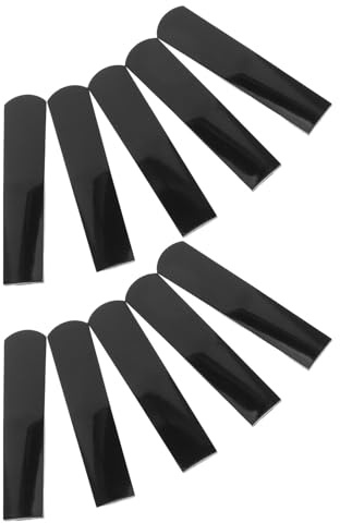 UTHCLO 10 Stück Altsaxophonblätter 2,5mm aus Kunststoff Ersatzteile und Zubehör für Altsaxophon Synthetische Mundstückblätter für Schüler und Anfänger