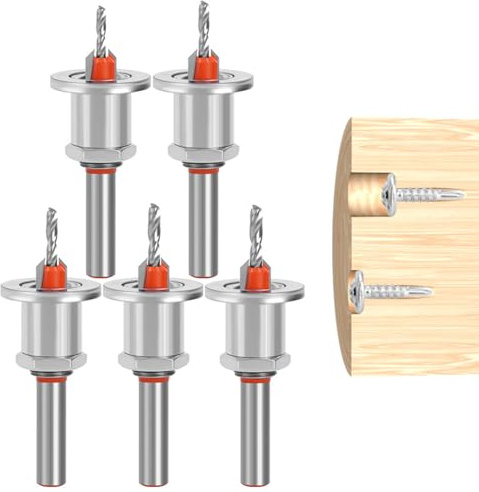Broca Avellanadora | Accesorios de Taladro Ajustables Autoperforantes,Juego De Brotas Para Fresar Y Avellanar,Para Muebles De Cocina Reparaciones Domésticas Construcción De Terrazas