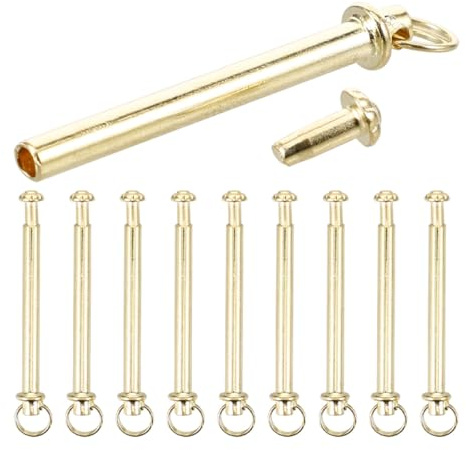 Amosfun Accessori per Ventagli Pieghevoli 10 Pezzi Rivetti Placcati Perno di Montaggio per Riparazione Ventagli da Cerimonia e Uso Manuale