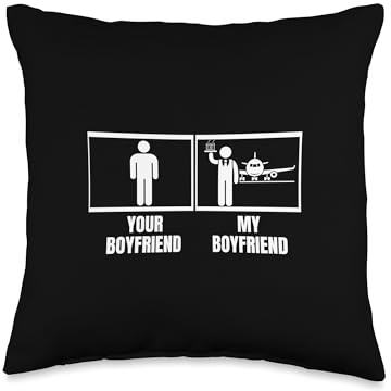 Cabin Crew Your Boyfriend My Boyfriend Flight Attendant Throw Pillow