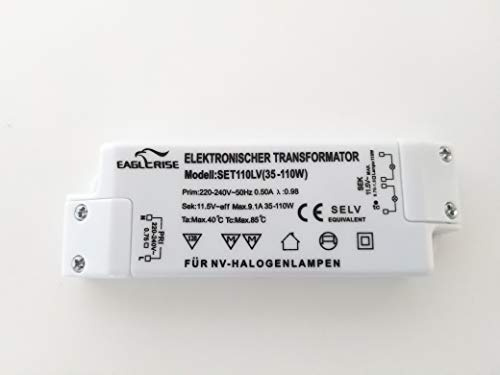 N'importe Erise eet110lv Transformateur halogène 35–110 W Intensité variable Mini